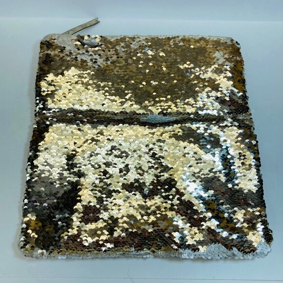 Stella & Dot Clutch Margeaux Oyster Gold Sequin Mermaid New without Tags - Picture 6 of 8